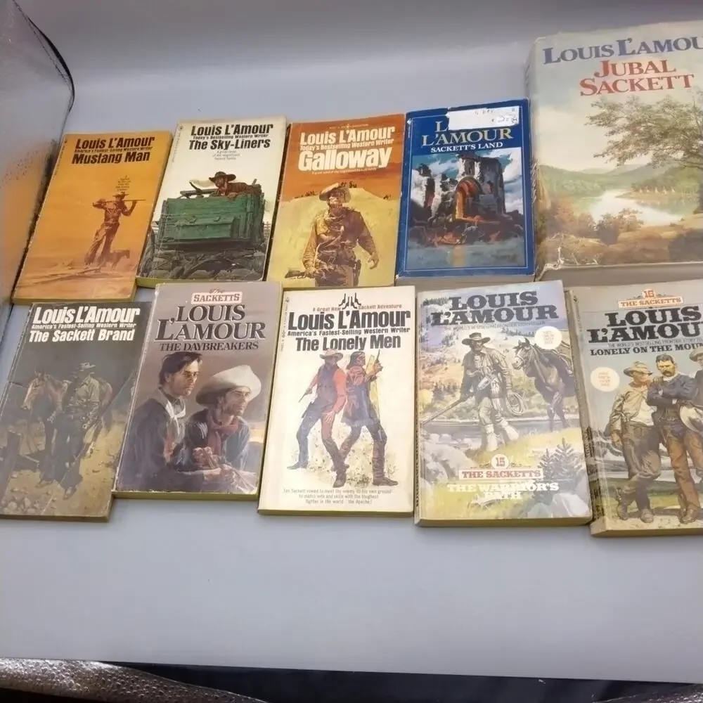 Lot of 10 Louis L’Amour “The Sacketts” Series Trade Paperback Western Books (1)